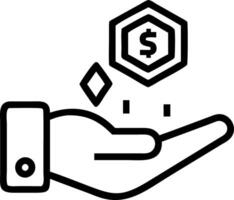 Hand presenting holographic investment startup funding symbol representing investment startup funding in empty space background Set 2 vector
