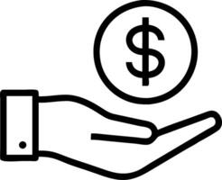 Hand presenting holographic investment management services symbol representing investment management services in empty space background Set 7 vector