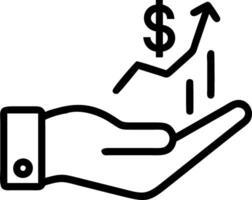 Hand presenting holographic investment hedge funds symbol representing investment hedge funds in empty space background Set 7 vector