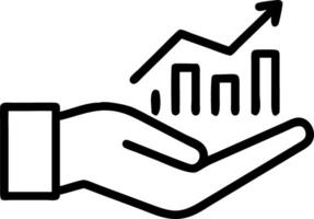 Hand presenting holographic investment growth stocks symbol representing investment growth stocks in empty space background Set 4 vector