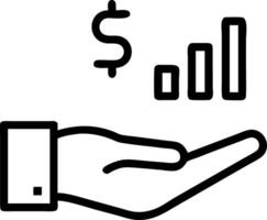 Hand presenting holographic investment hedge funds symbol representing investment hedge funds in empty space background Set 5 vector