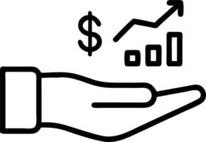 Hand presenting holographic investment hedge funds symbol representing investment hedge funds in empty space background Set 3 vector
