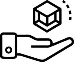 Hand presenting holographic investment cryptocurrency guide symbol representing investment cryptocurrency guide in empty space background Set 20 vector
