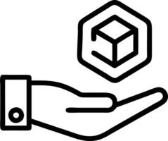 Hand presenting holographic investment cryptocurrency guide symbol representing investment cryptocurrency guide in empty space background Set 15 vector