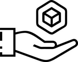 Hand presenting holographic investment cryptocurrency guide symbol representing investment cryptocurrency guide in empty space background Set 16 vector