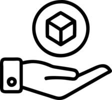 Hand presenting holographic investment cryptocurrency guide symbol representing investment cryptocurrency guide in empty space background Set 18 vector