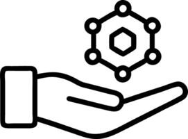 Hand presenting holographic investment cryptocurrency guide symbol representing investment cryptocurrency guide in empty space background Set 9 vector