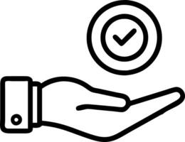 Hand presenting holographic interview confidence symbol representing interview questions confidence in empty space background vector
