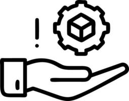 Hand presenting holographic innovation symbol representing growth mindset learning innovation in empty space background Set 3 vector