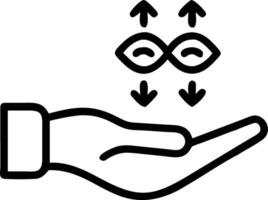 Hand presenting holographic growth hormone development fitness symbol representing growth hormone development fitness in empty space background Set 2 vector