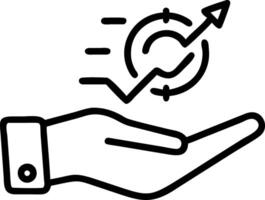 Hand presenting holographic innovation symbol representing growth mindset learning innovation in empty space background Set 2 vector