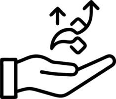 Hand presenting holographic growth hormone development fitness symbol representing growth hormone development fitness in empty space background Set 5 vector
