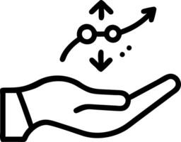 Hand presenting holographic growth hormone development fitness symbol representing growth hormone development fitness in empty space background vector