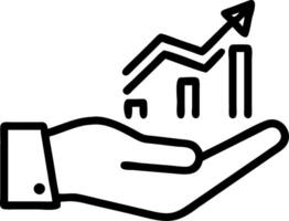 Hand presenting holographic goals symbol representing growth mindset learning goals in empty space background Set 3 vector