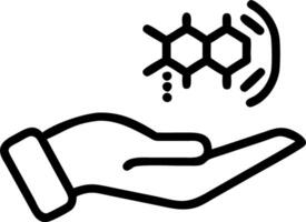 Hand presenting holographic growth hormone development fitness symbol representing growth hormone development fitness in empty space background Set 8 vector