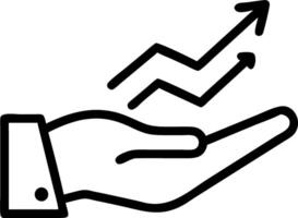 Hand presenting holographic growth factor symbol representing growth hormone hormone in empty space background vector