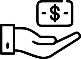 Hand presenting holographic investment banking jobs symbol representing investment banking jobs in empty space background Set 4 vector