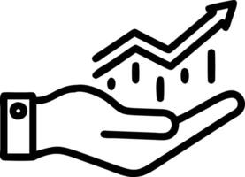 Hand presenting holographic goals symbol representing growth mindset learning goals in empty space background Set 2 vector
