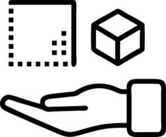 Hand presenting holographic drag and drop interface for low code automation with empty space background Set 2 vector