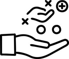 Hand presenting holographic emotions symbol representing empathy understanding emotions in empty space background vector