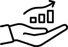 Hand presenting holographic goals symbol representing growth mindset learning goals in empty space background vector