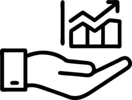 Hand presenting holographic digital sales icon symbolizing digital sales in marketing within empty space background vector
