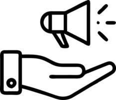 Hand presenting holographic conversion icon symbolizing advertising conversion in marketing within empty space background vector