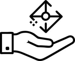 Hand presenting holographic business insight analysis optimization symbol in empty space background Set 12 vector