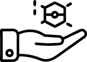 Hand presenting holographic business insight analysis optimization symbol in empty space background Set 15 vector