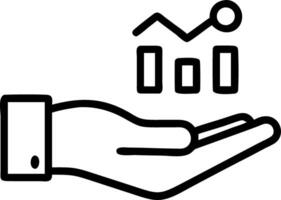 Hand presenting holographic business insight analysis optimization symbol in empty space background Set 16 vector