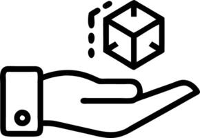 Hand presenting holographic business insight analysis optimization symbol in empty space background Set 13 vector