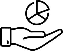 Hand presenting holographic business insight analysis optimization symbol in empty space background Set 7 vector