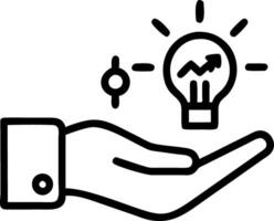Hand presenting holographic business insight analysis optimization symbol in empty space background Set 3 vector