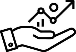 Hand presenting holographic business insight analysis optimization symbol in empty space background Set 2 vector
