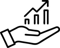 Hand presenting holographic business growth optimization symbol representing expansion optimization in empty space background Set 9 vector