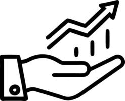 Hand presenting holographic business growth optimization symbol representing expansion optimization in empty space background Set 15 vector