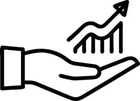 Hand presenting holographic business growth optimization symbol representing expansion optimization in empty space background Set 13 vector