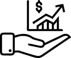 Hand presenting holographic business growth optimization symbol representing expansion optimization in empty space background Set 11 vector