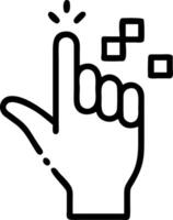 Hand pointing at holographic SME business growth icons with various business related symbols representing growth strategy success of small and medium sized enterprises in empty spa Set 6 vector