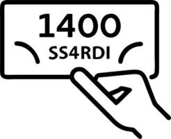Hand places checkmark on ISO 14001 label representing quality control and certification for environmental management systems EMS vector