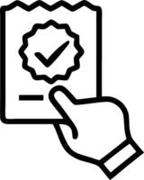 Hand places checkmark on ISO 14001 label representing quality control and certification for environmental management systems EMS Set 2 vector