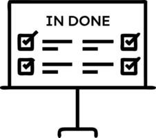 Hand marking off holographic tasks in a floating checklist representing progress checklist Set 2 vector