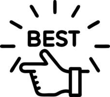 Hand marking Best in holographic Good Better Best sequence with continuous improvement focus in empty space vector