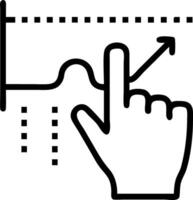 Hand manipulating dynamic graphs and data points on a holographic interface to depict data analysis in business intelligence Set 3 vector