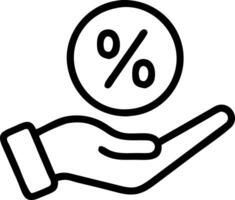 Hand interacting with holographic zero percent interest rate symbol representing zero percent financing discounts no commission sales promotions in empty space Set 8 vector