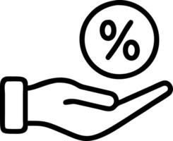 Hand interacting with holographic zero percent interest rate symbol representing zero percent financing discounts no commission sales promotions in empty space Set 6 vector