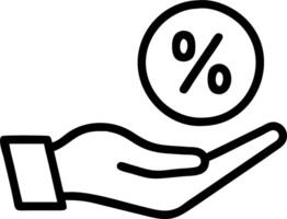 Hand interacting with holographic zero percent interest rate symbol representing zero percent financing discounts no commission sales promotions in empty space Set 11 vector