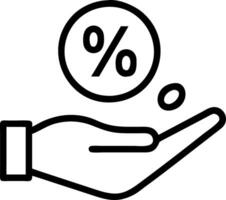 Hand interacting with holographic zero percent interest rate symbol representing zero percent financing discounts no commission sales promotions in empty space Set 5 vector