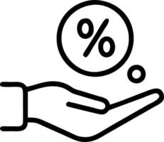 Hand interacting with holographic zero percent interest rate symbol representing zero percent financing discounts no commission sales promotions in empty space Set 7 vector