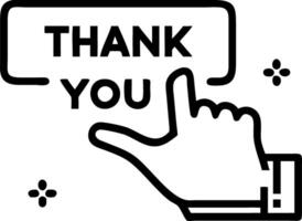 Hand interacting with holographic thank you message interface showing glowing Thank You symbols in empty space Set 3 vector